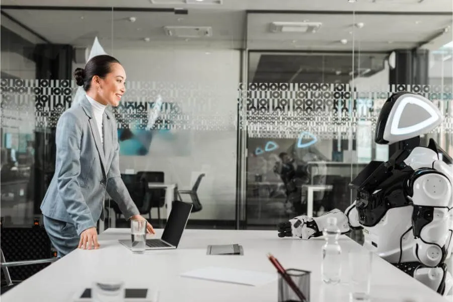 AI assistent op het kantoor van de toekomst
