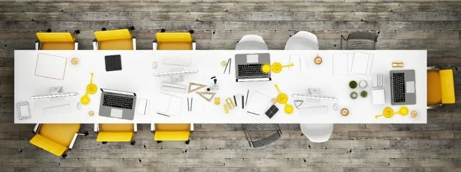 Creatieve interieurstijl kantoor