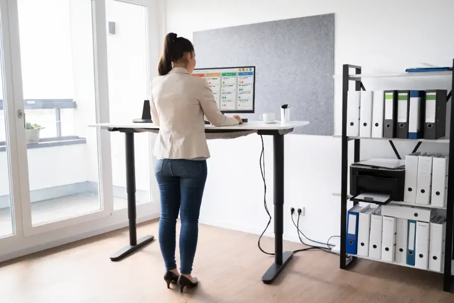Juiste bureau hoogte voor staand werken