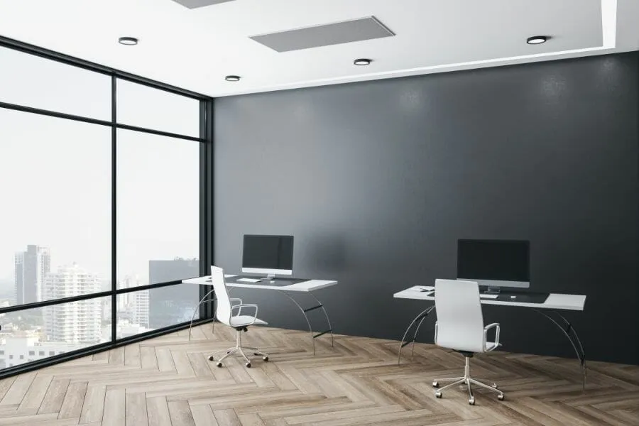Kantoor met industriele inrichting