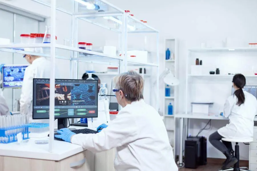 Mobiel kantoor voor tijdelijk laboratorium