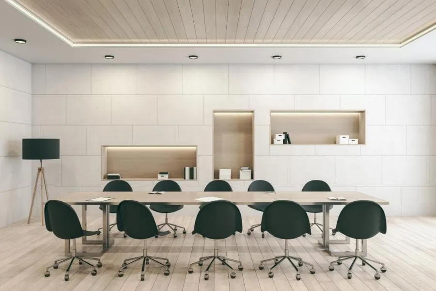 Stoelen vergaderruimte met wielen