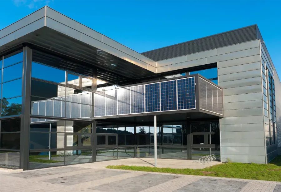 Zonnepanelen op kantoor