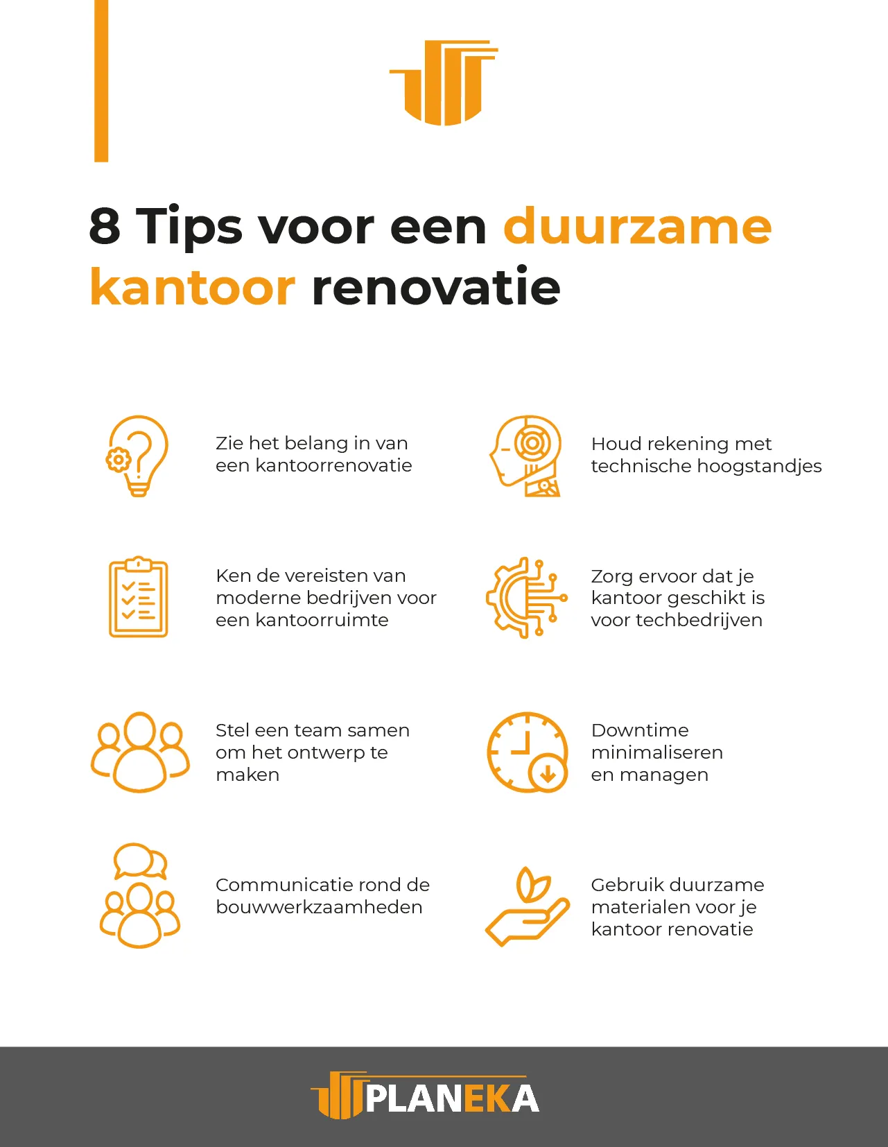 Duurzame kantoorrenovatie infographic