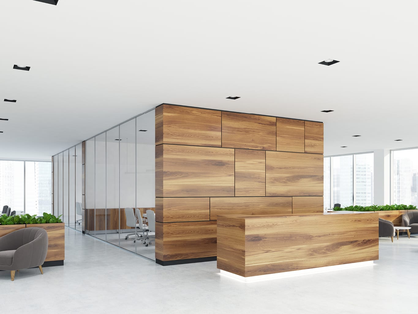 3D ontwerp interieur kantoor