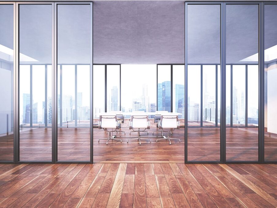 Glazen wanden design